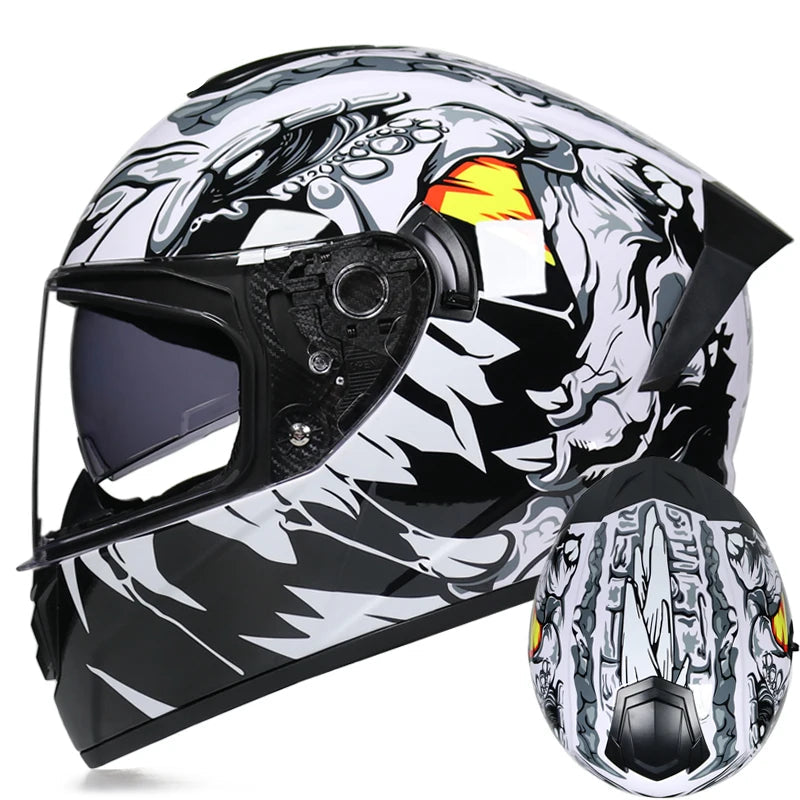 Full face racing helmets