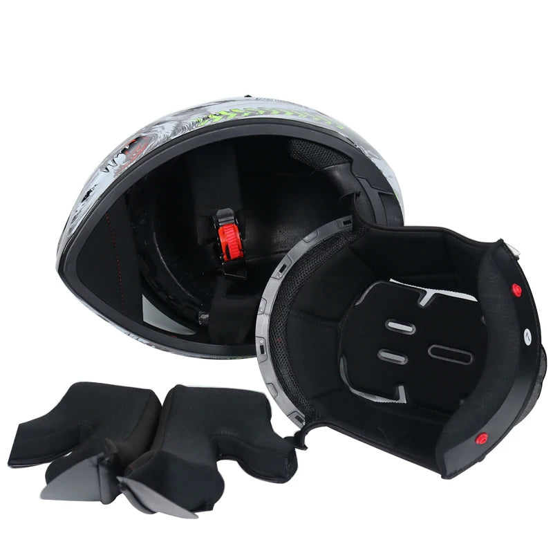 Full face racing helmets