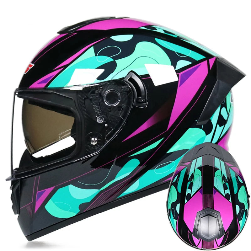 Full face racing helmets