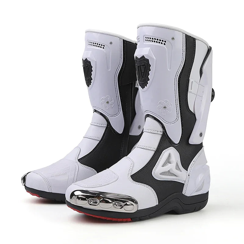 Pro-Rider Armor Motorcycle Boots – Ultimate Protection & Comfort