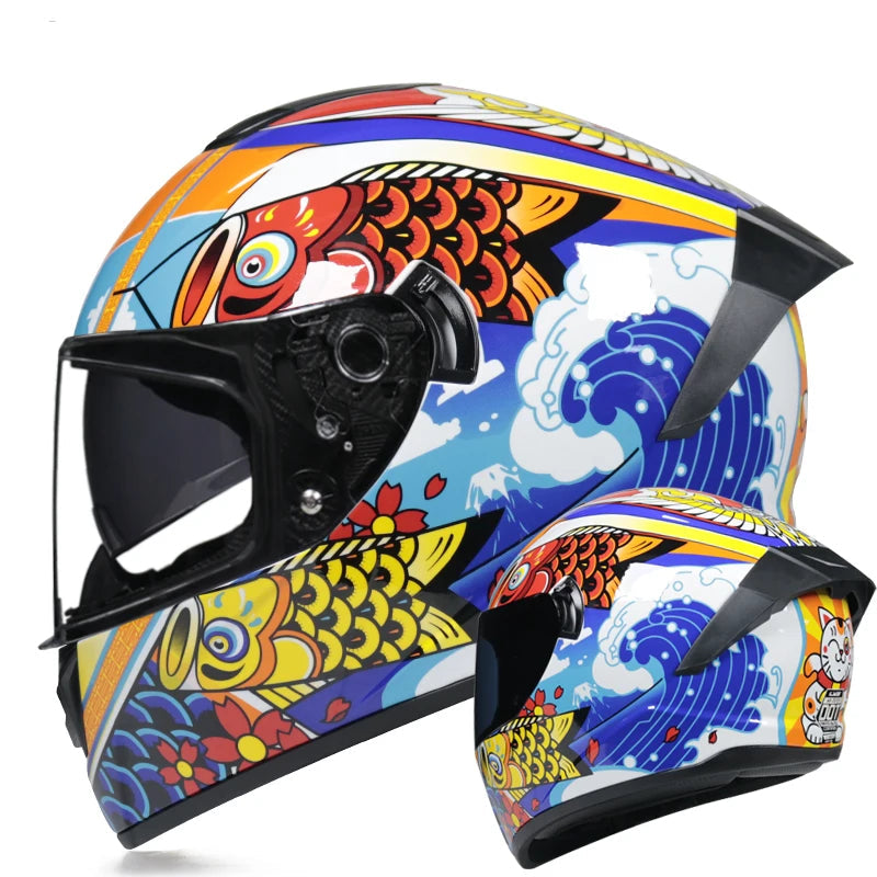 Full face racing helmets