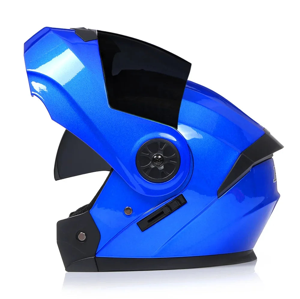 Modular Motorcycle Helmet – Flip-Up Design, Dual Visor & Full Face Protection