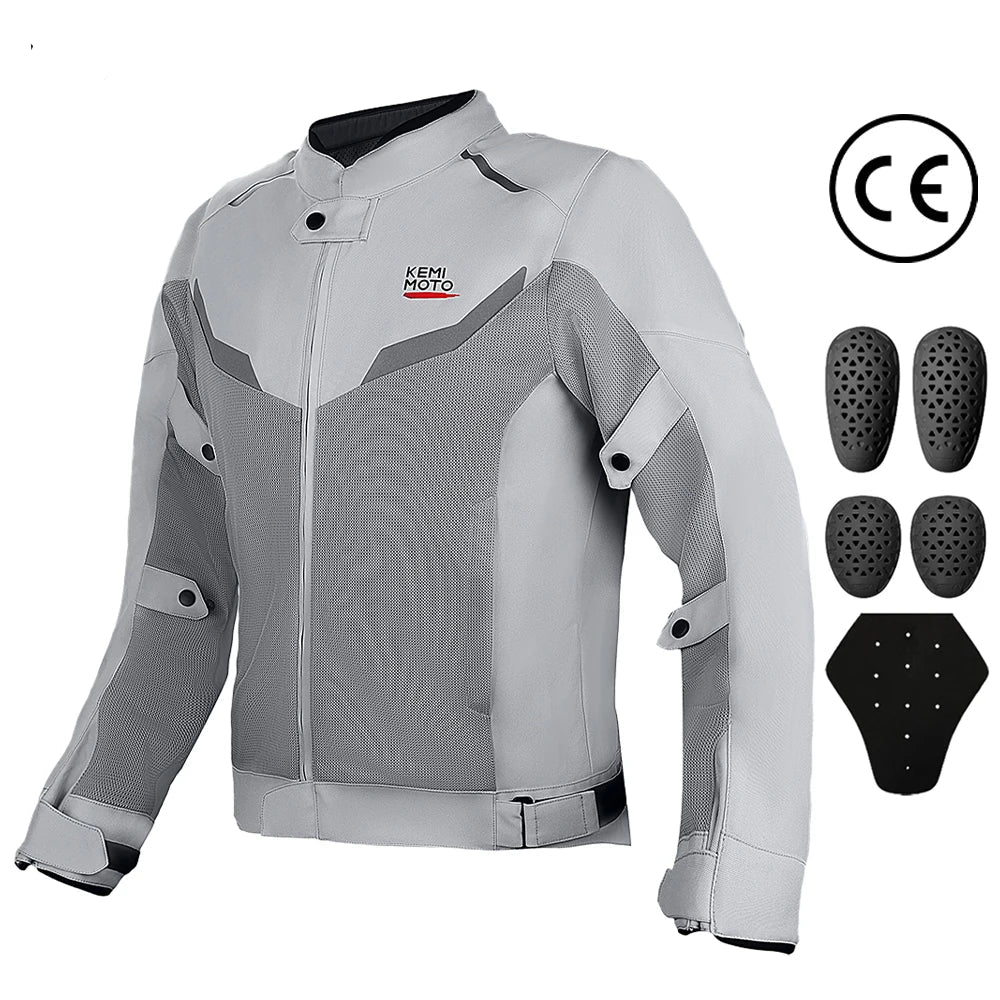 Motorcycle Jacket with Removable Armor