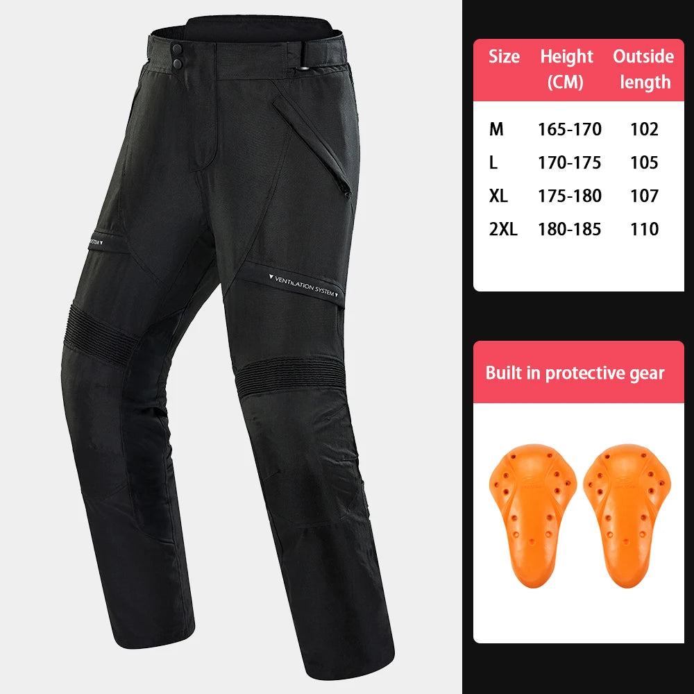 Men’s Motorcycle Riding Pants with Removable Armor – Waterproof & Breathable