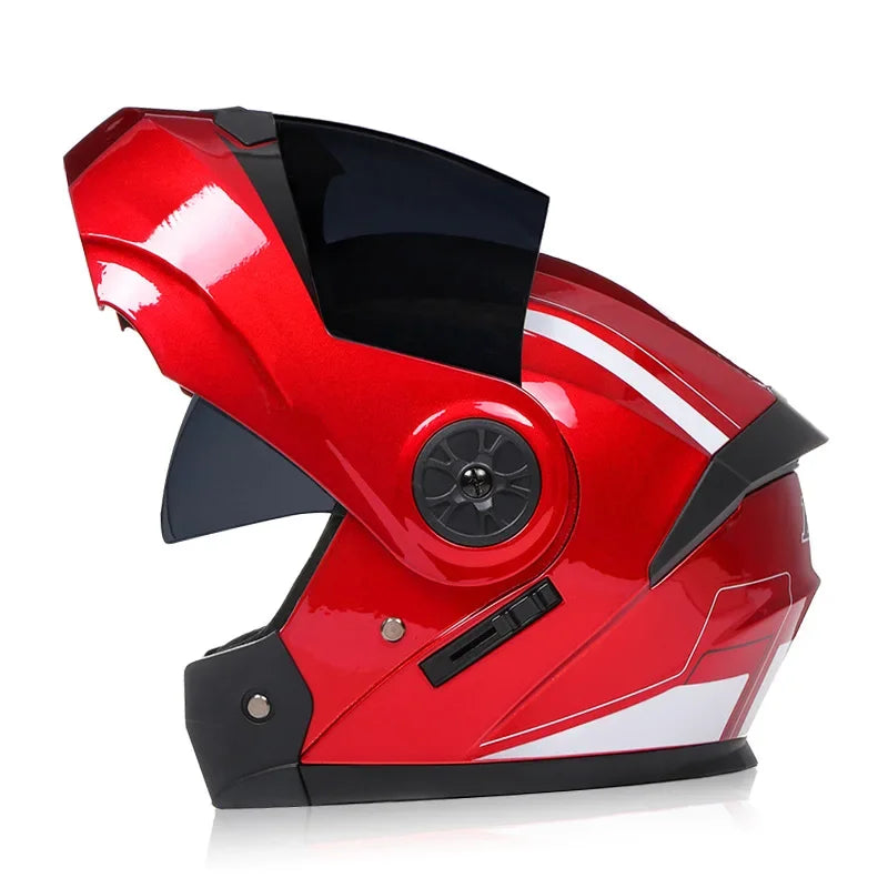 Modular Motorcycle Helmet – Flip-Up Design, Dual Visor & Full Face Protection