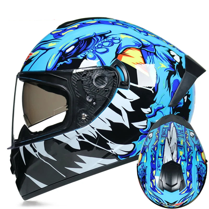 Full face racing helmets