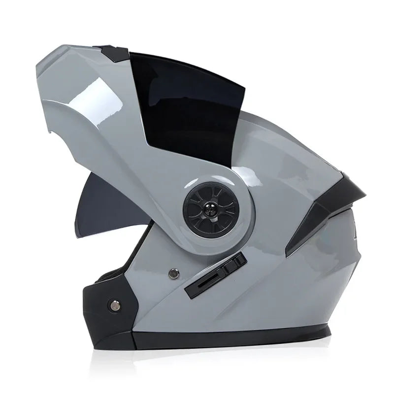 Modular Motorcycle Helmet – Flip-Up Design, Dual Visor & Full Face Protection