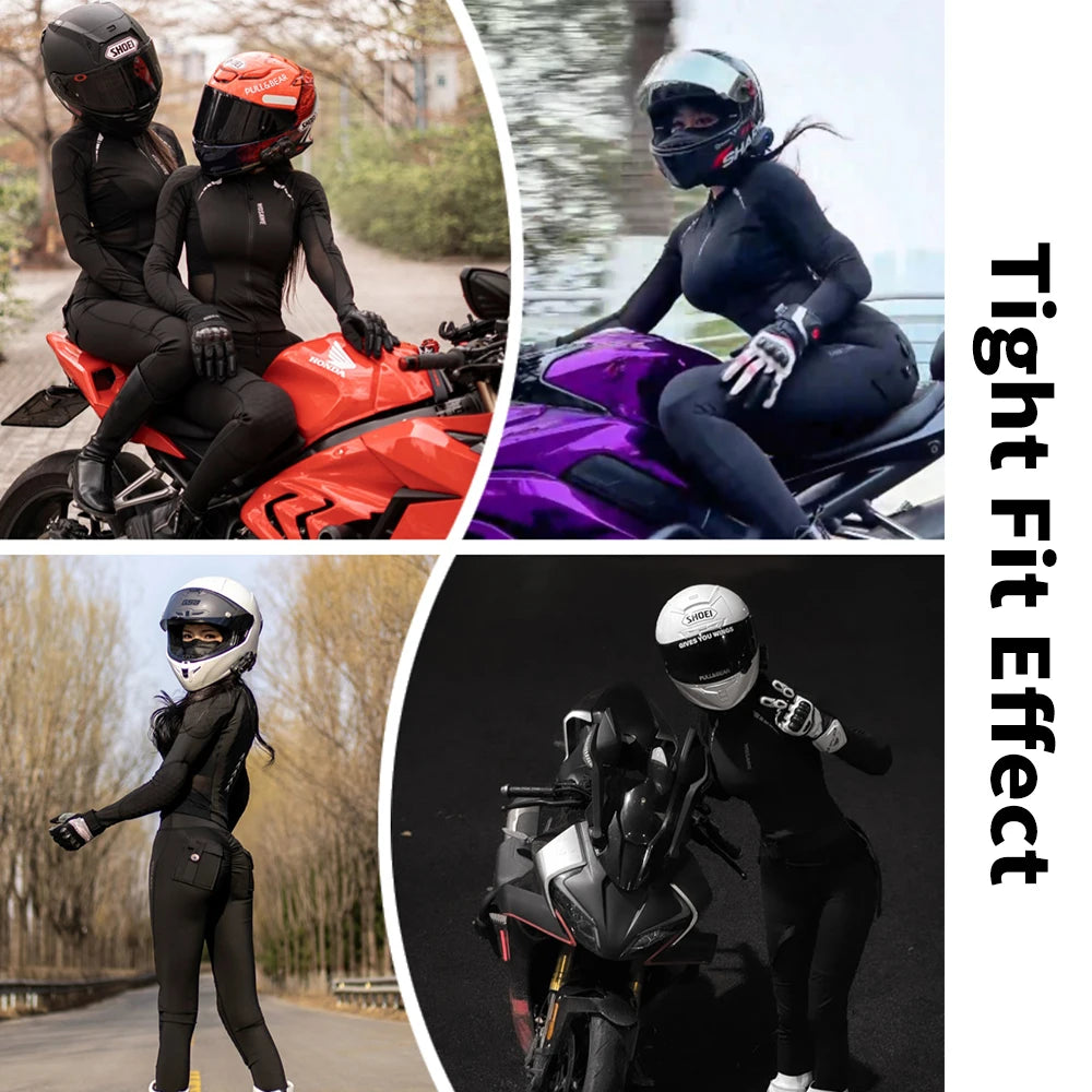 Women’s Motorcycle Protective Armor Set – Breathable Riding Jacket & Pants