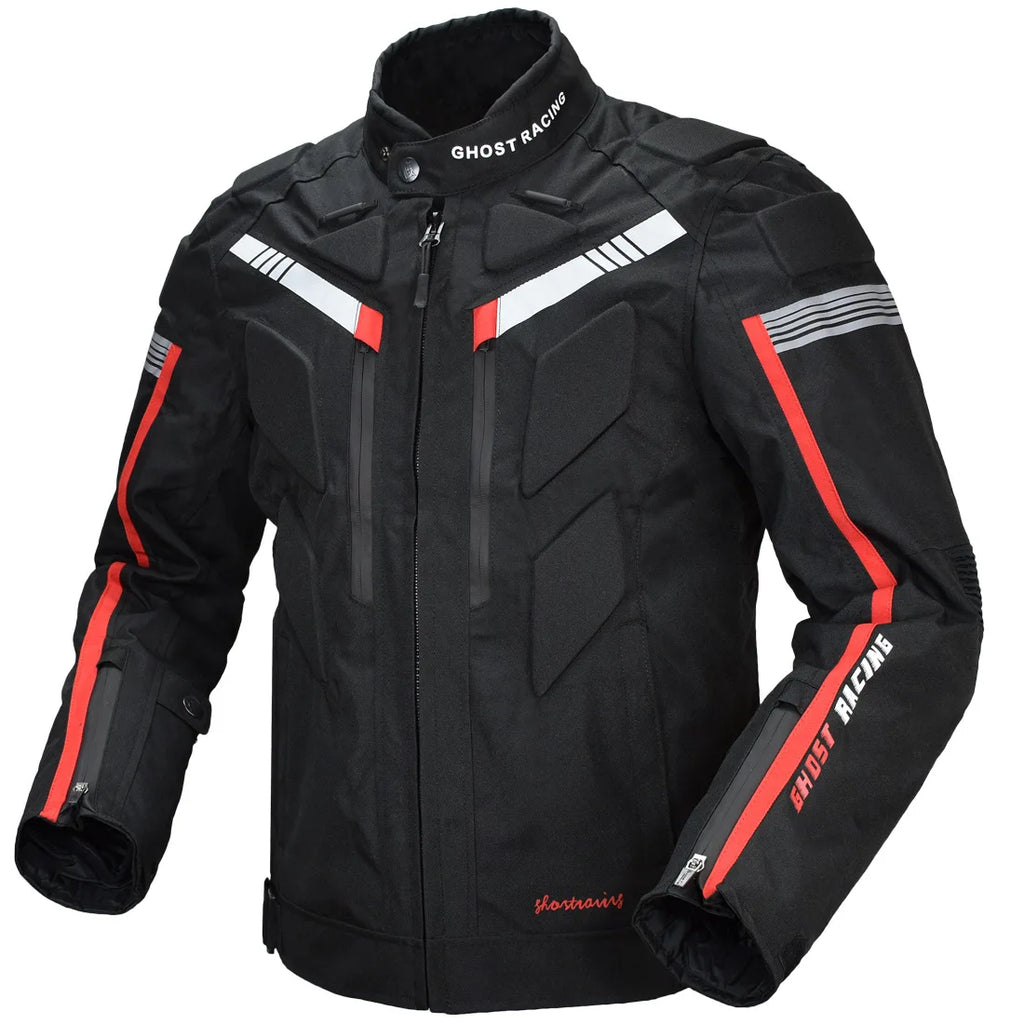 GHOST RACING Men's Waterproof and Dirtproof Motorcycle Racing Jacket