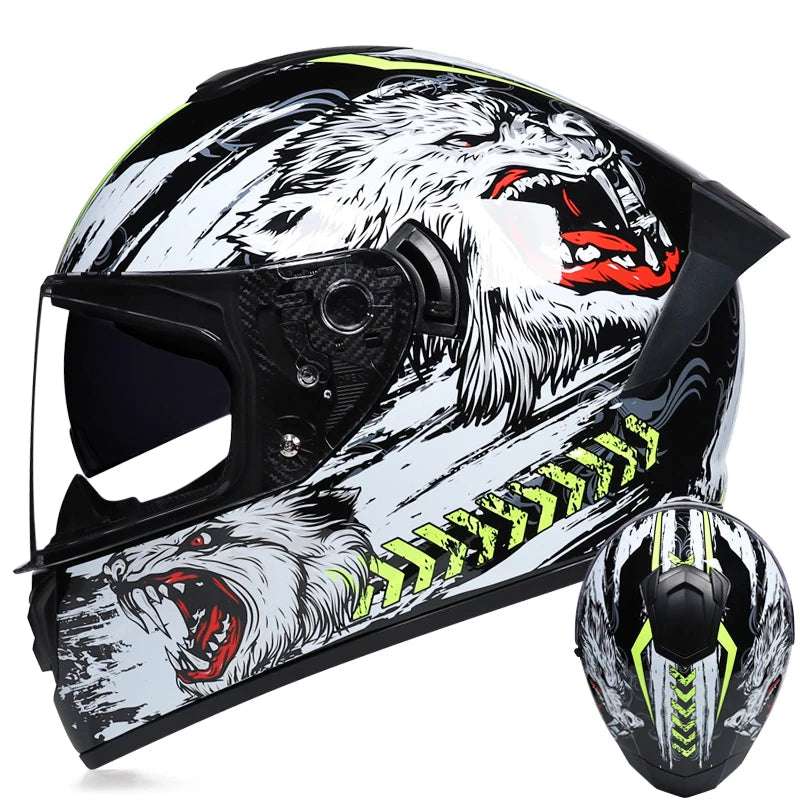 Full face racing helmets
