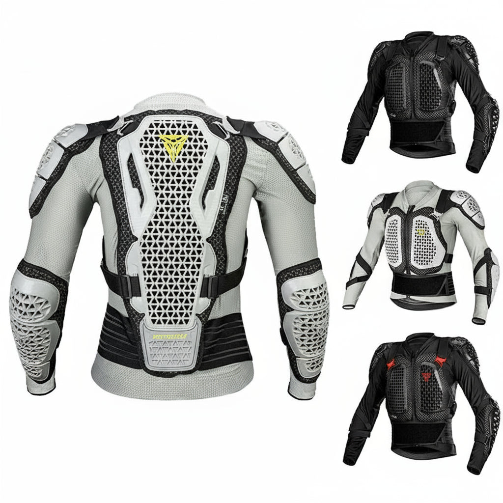 Motorcycle Full Body Armor Jacket – Breathable Mesh & CE Certified Protection