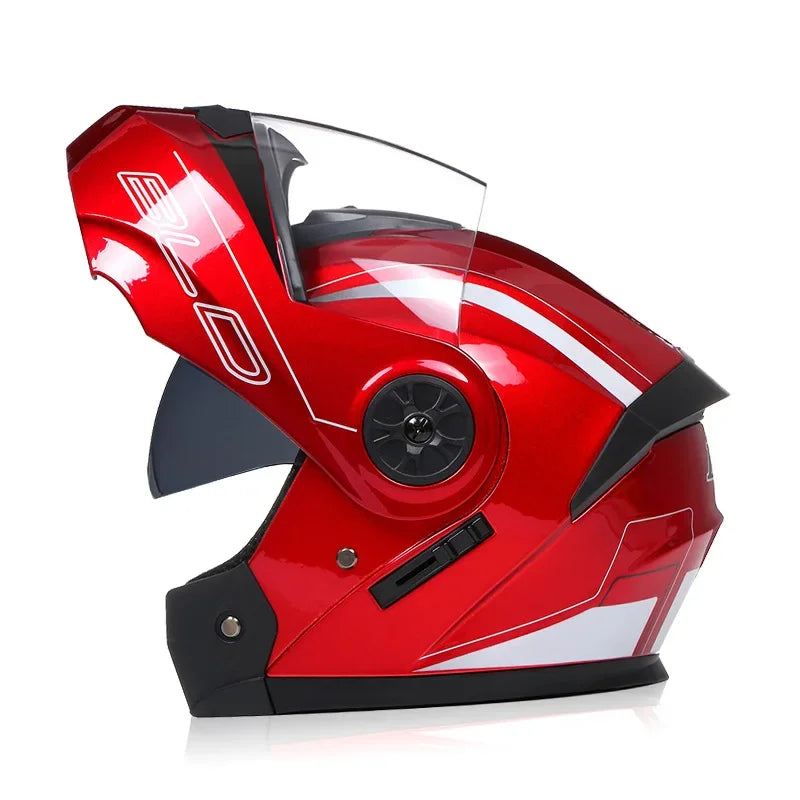 Modular Motorcycle Helmet – Flip-Up Design, Dual Visor & Full Face Protection