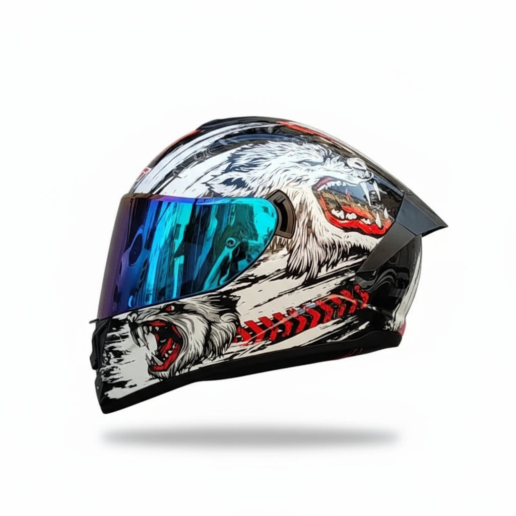 Full face racing helmets