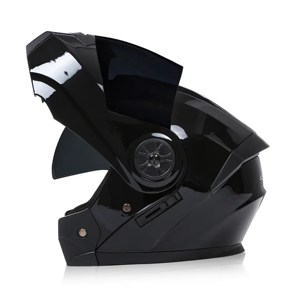 Modular Motorcycle Helmet – Flip-Up Design, Dual Visor & Full Face Protection