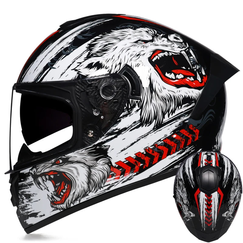 Full face racing helmets