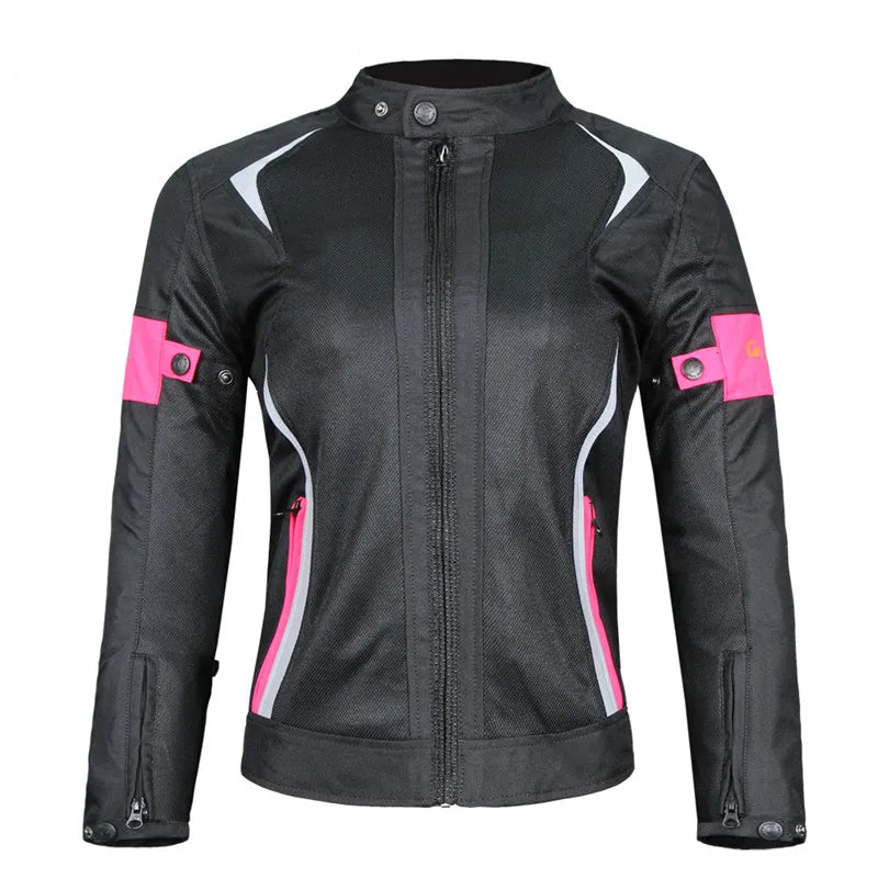 Breathable women's motorcycle jacket