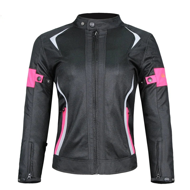Breathable women's motorcycle jacket
