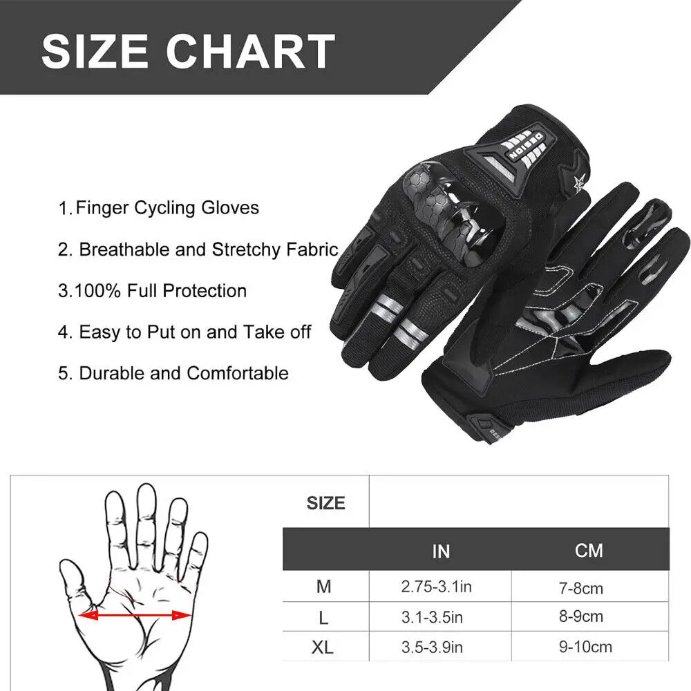 Tactical Motorcycle Gloves – Breathable, Shockproof & Anti-Slip Design