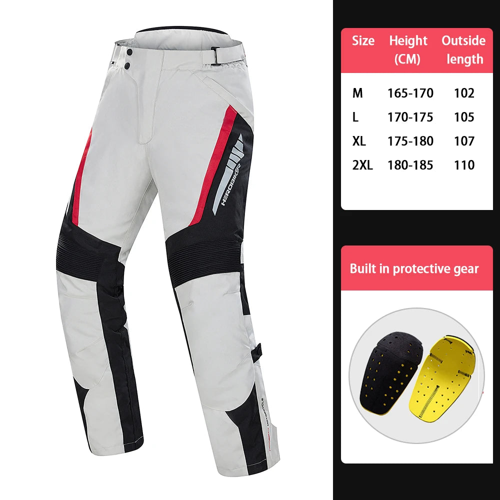 Men’s Motorcycle Riding Pants with Removable Armor – Waterproof & Breathable
