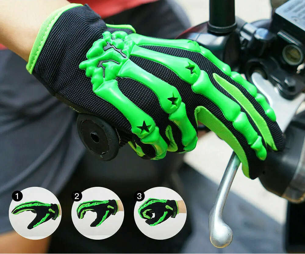 Skeleton Motorcycle Gloves – Shockproof, Breathable & Unique Design