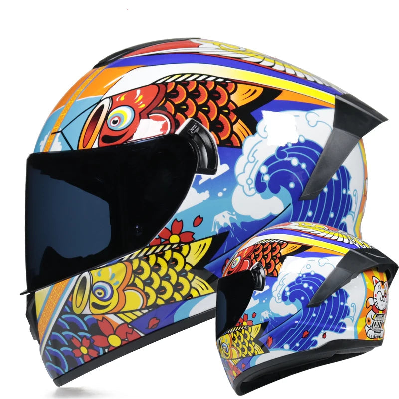 Full face racing helmets