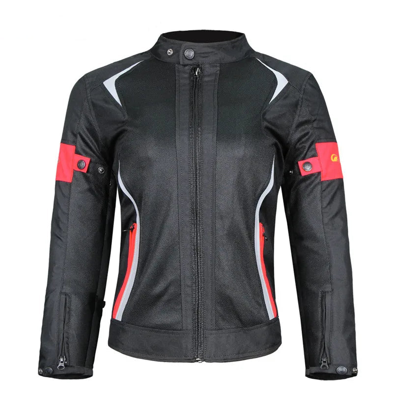 Breathable women's motorcycle jacket